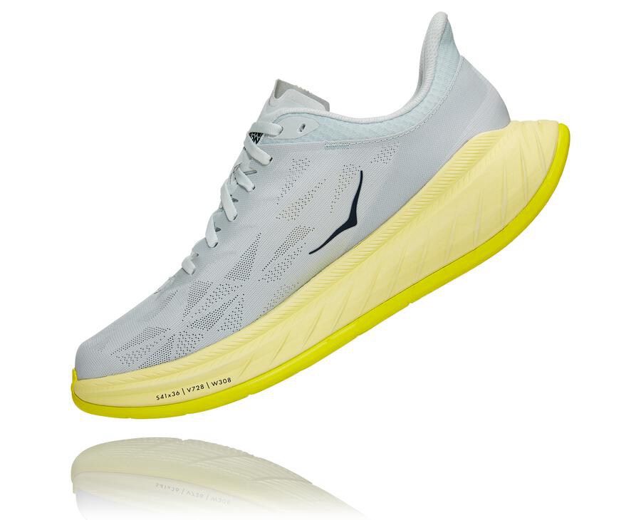 Hoka One One Mens Running Shoes - Carbon X 2 - White - NODT70635